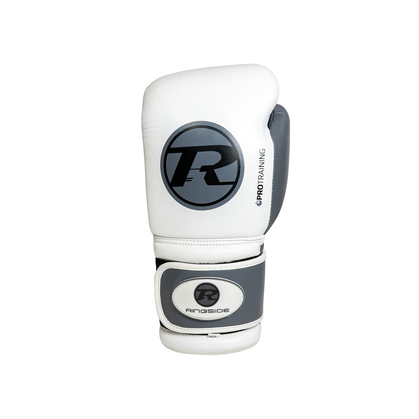White and grey Strap Boxing Glove with Black R logo