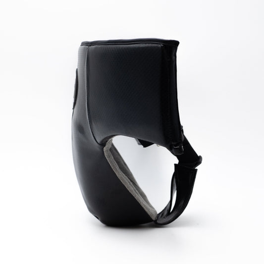 Black Groin Guard with White R logo side photo