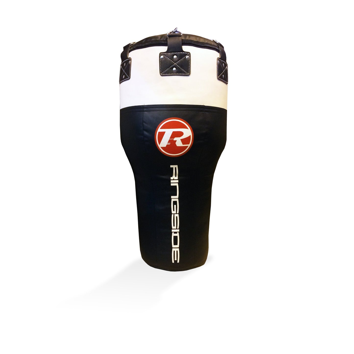 Synthetic Leather Angle Punch Bag - Black / White