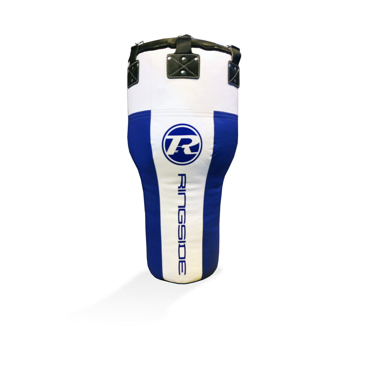 Synthetic Leather Angle Punch Bag - Blue / White