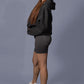 Embroidered Hoodie in Washed Black