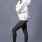 Embroidered Hoodie in Winter White